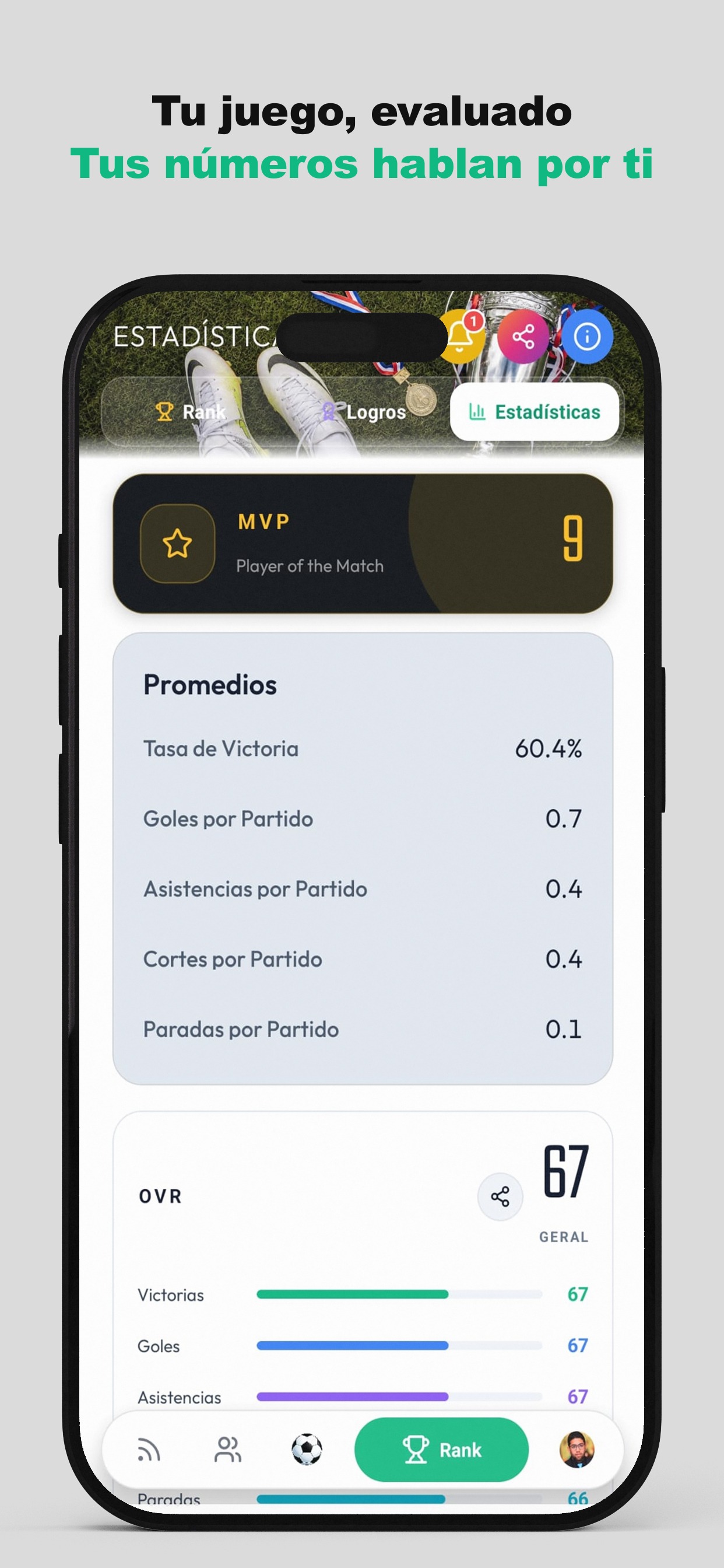 Tu juego, evaluado — Tus números hablan por ti